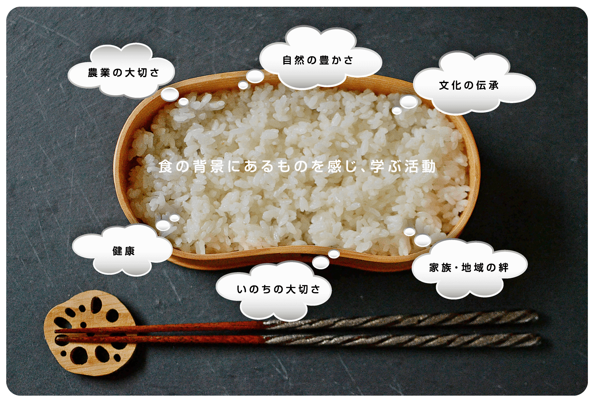 食の背景にあるものを感じ、学ぶ活動